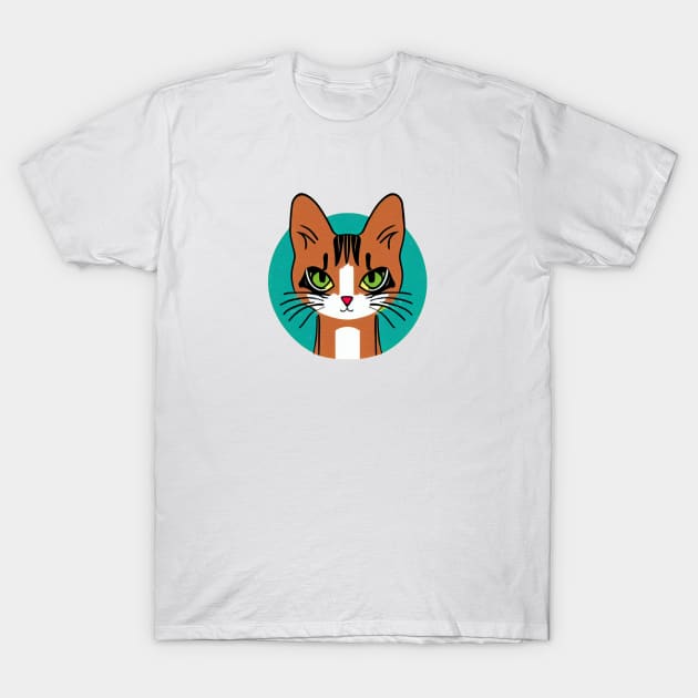 Brown cat illustration T-Shirt by AnimallPlanet